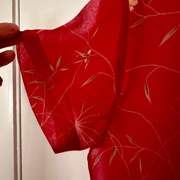 NWT Coldwater Creek 2-piece red silk dress ensemble - Picture 9 of 10